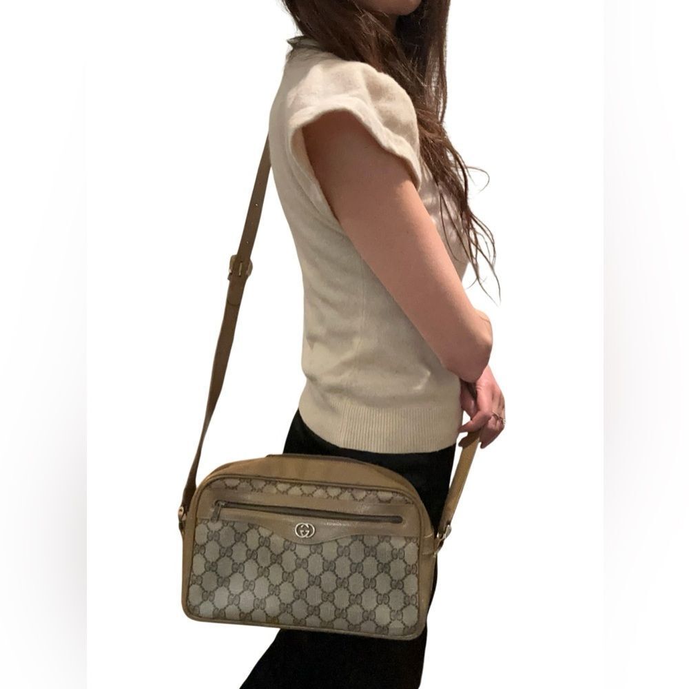 Gucci Beige and Brown Crossbody Bag